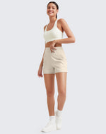 G4Free - Ribbed Mid-Rise Seamless Work Shorts -GF25E314AA-S
