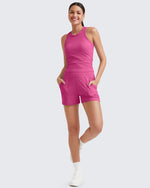 G4Free - Ribbed Mid-Rise Seamless Work Shorts -GF25E314AA-S