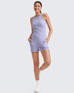 G4Free - Ribbed Mid-Rise Seamless Work Shorts -GF25E314AA-S
