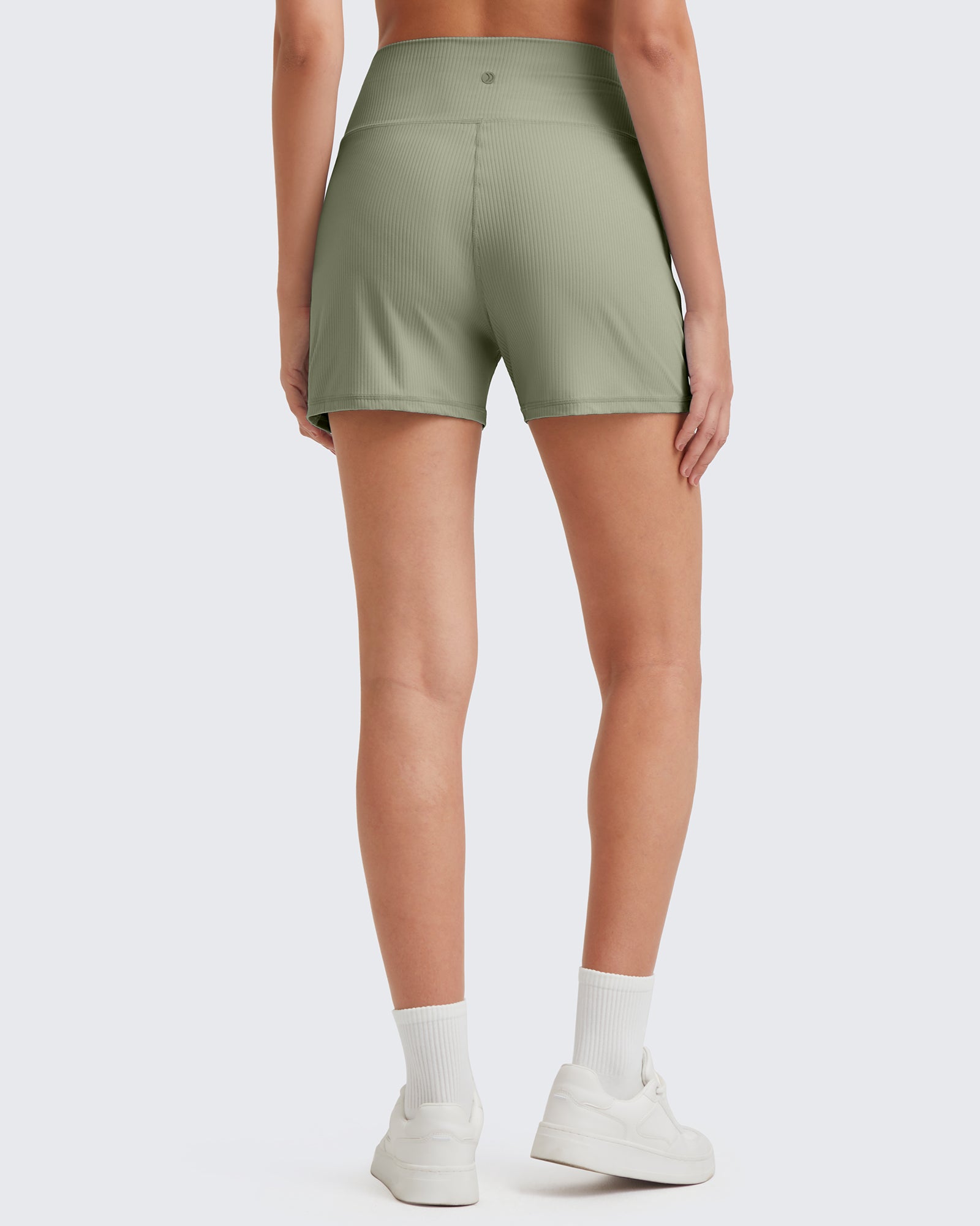 G4Free - Ribbed Mid-Rise Seamless Work Shorts -GF25E314AA-S