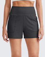 G4Free - Ribbed Mid-Rise Seamless Work Shorts -GF25E314AA-S