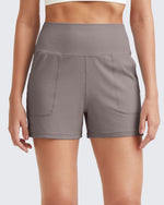 G4Free - Ribbed Mid-Rise Seamless Work Shorts -GF25E314CA-S