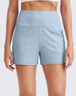 G4Free - Ribbed Mid-Rise Seamless Work Shorts -GF25E314FA-S
