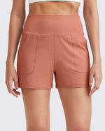 G4Free - Ribbed Mid-Rise Seamless Work Shorts -GF25E314HA-S