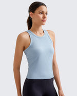 G4Free - Ribbed Slim Racerback Athletic Tanks -GF25B327AA-S