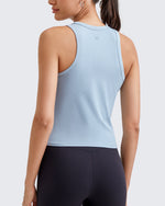 G4Free - Ribbed Slim Racerback Athletic Tanks -GF25B327AA-S