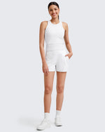 G4Free - Ribbed Slim Racerback Athletic Tanks -GF25B327AA-S