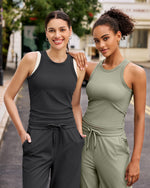 G4Free - Ribbed Slim Racerback Athletic Tanks -GF25B327AA-S