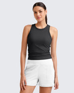 G4Free - Ribbed Slim Racerback Athletic Tanks -GF25B327AA-S