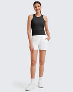 G4Free - Ribbed Slim Racerback Athletic Tanks -GF25B327AA-S