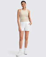 G4Free - Ribbed Slim Racerback Athletic Tanks -GF25B327AA-S