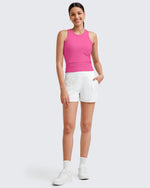 G4Free - Ribbed Slim Racerback Athletic Tanks -GF25B327AA-S