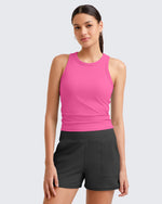 G4Free - Ribbed Slim Racerback Athletic Tanks -GF25B327EA-S
