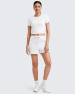 G4Free - Ribbed Slim Workout Crop Short Sleeve -GF25K320CA-S