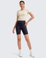 G4Free - Ribbed Slim Workout Crop Short Sleeve -GF25K320CA-S