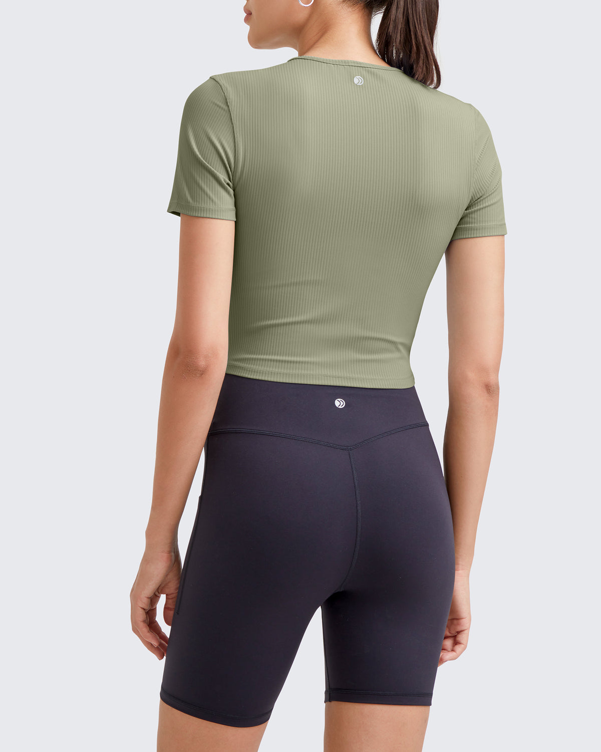 G4Free - Ribbed Slim Workout Crop Short Sleeve -GF25K320CA-S