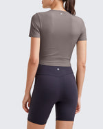 G4Free - Ribbed Slim Workout Crop Short Sleeve -GF25K320CA-S