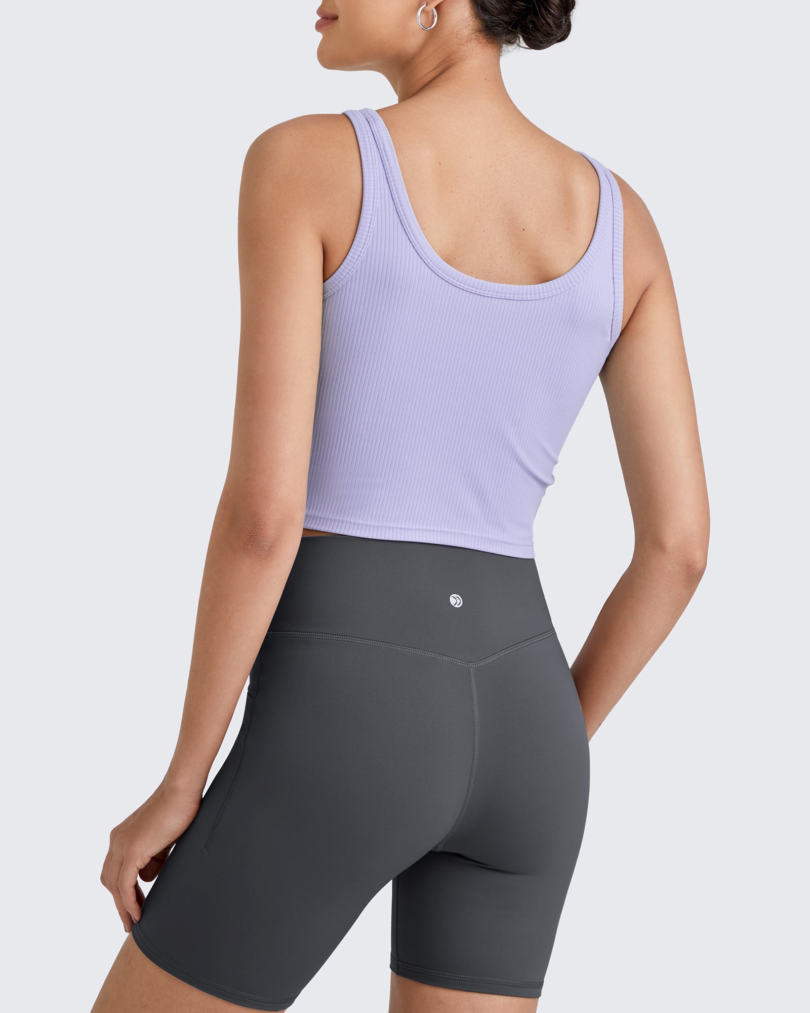 G4Free - Ribbed Slim Workout Tank Crop Tops -GF25L339AA-S