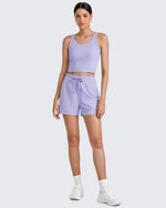 G4Free - Ribbed Slim Workout Tank Crop Tops -GF25L339AA-S