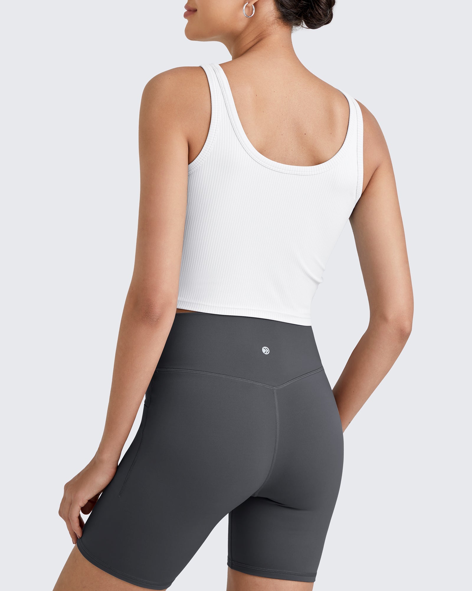 G4Free - Ribbed Slim Workout Tank Crop Tops -GF25L339AA-S