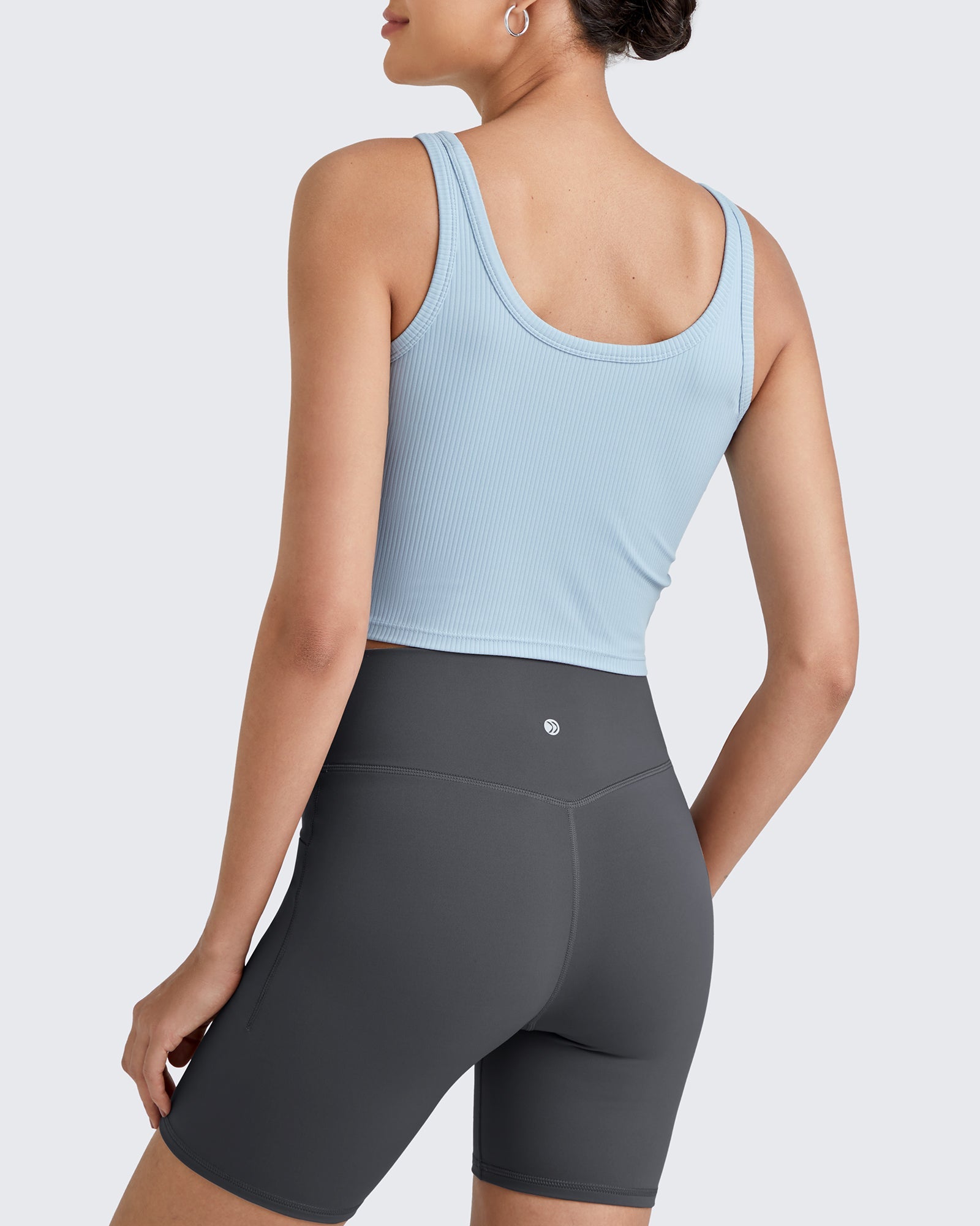 G4Free - Ribbed Slim Workout Tank Crop Tops -GF25L339AA-S