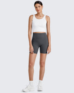 G4Free - Ribbed Slim Workout Tank Crop Tops -GF25L339AA-S