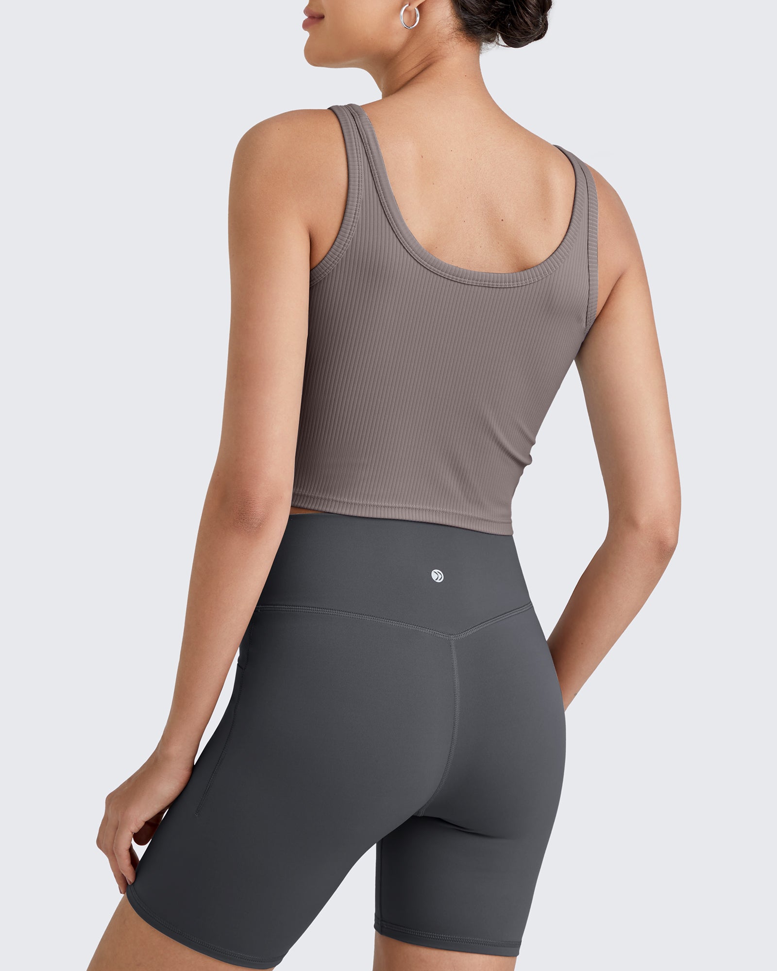 G4Free - Ribbed Slim Workout Tank Crop Tops -GF25L339AA-S
