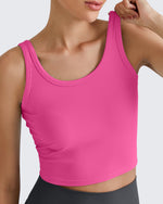 G4Free - Ribbed Slim Workout Tank Crop Tops -GF25L339AA-S