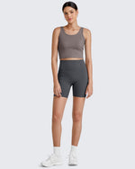 G4Free - Ribbed Slim Workout Tank Crop Tops -GF25L339AA-S