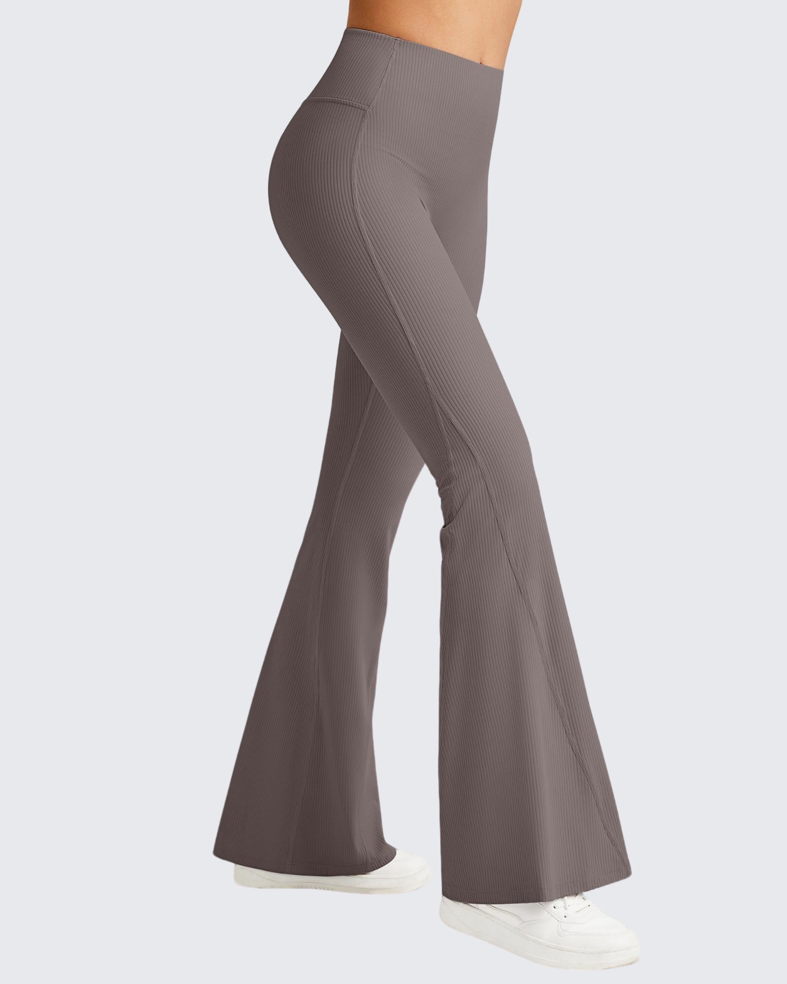 G4Free - Ribbed Tummy Control Flare Yoga Pants