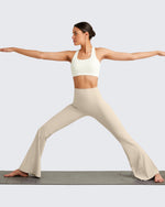 G4Free - Ribbed Tummy Control Flare Yoga Pants -GF25A407AA-S