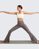 G4Free - Ribbed Tummy Control Flare Yoga Pants -GF25A407AA-S