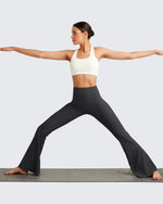 G4Free - Ribbed Tummy Control Flare Yoga Pants -GF25A407AA-S