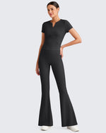G4Free - Ribbed Tummy Control Flare Yoga Pants -GF25A407AA-S