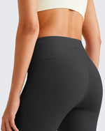 G4Free - Ribbed Tummy Control Flare Yoga Pants -GF25A407AA-S