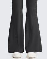 G4Free - Ribbed Tummy Control Flare Yoga Pants -GF25A407AA-S