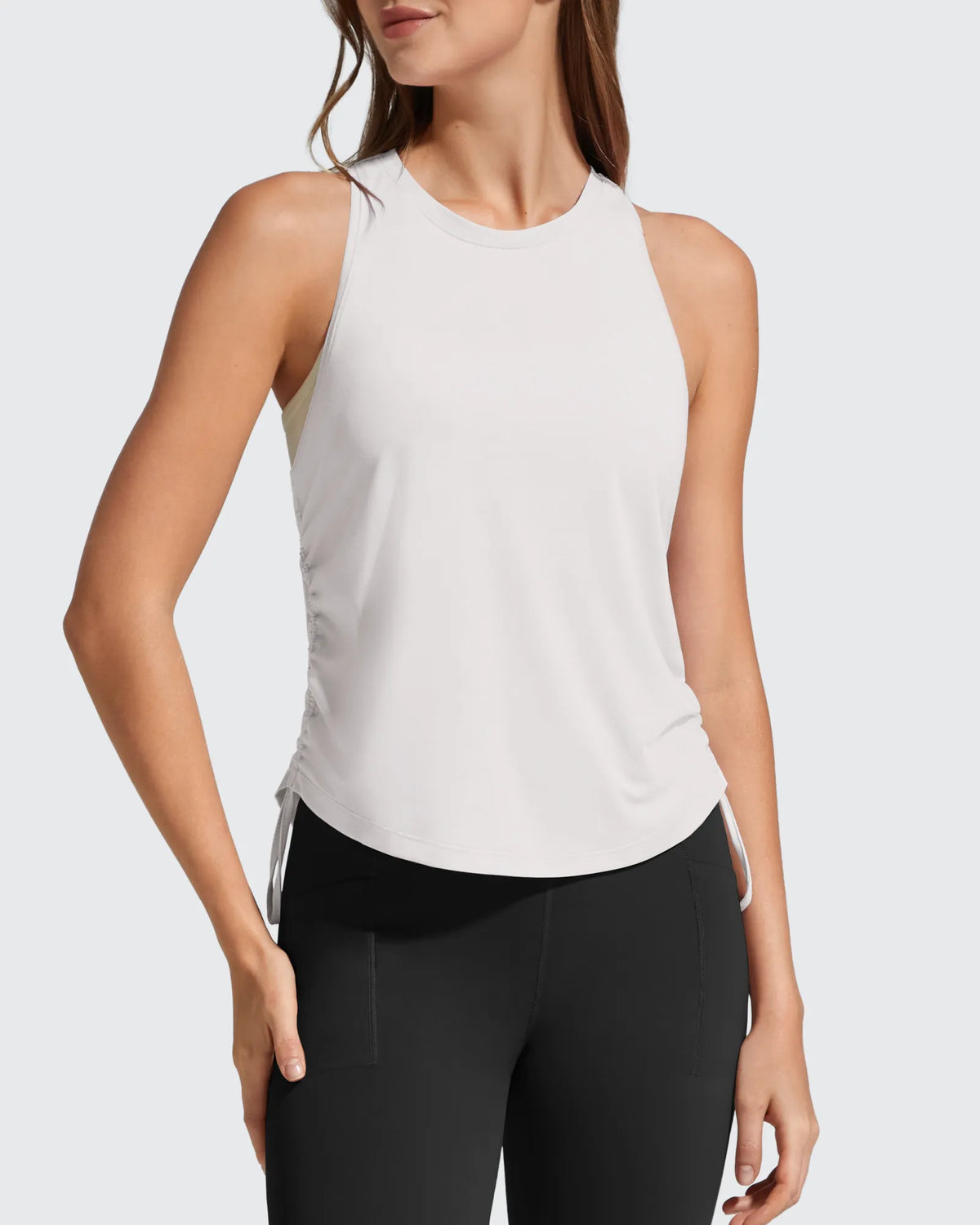 G4Free - Ruch Side High Neck Racerback Muscle Tank Tops -GF26L878I002F-XS