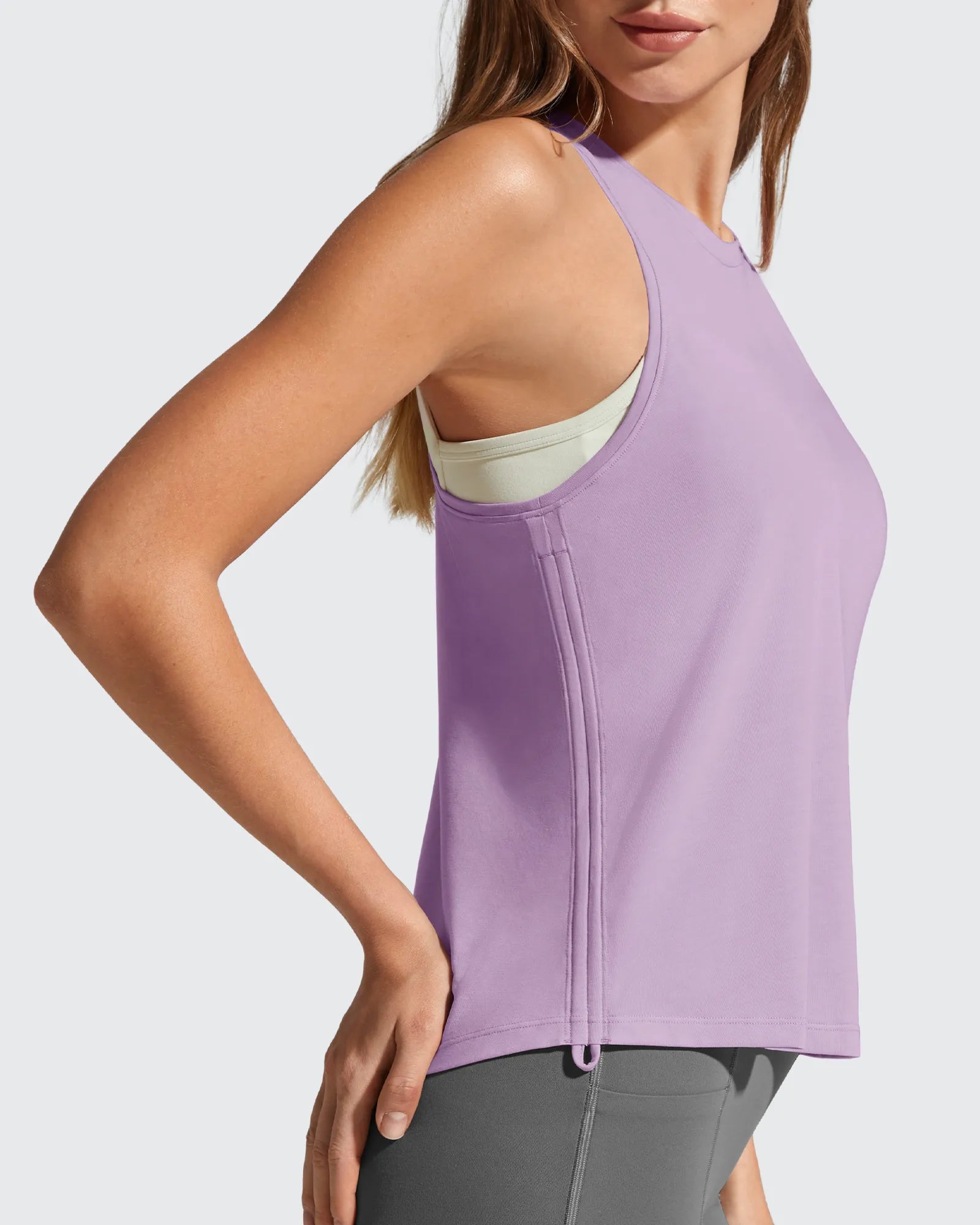 G4Free - Ruch Side High Neck Racerback Muscle Tank Tops -GF26L878I002F-XS