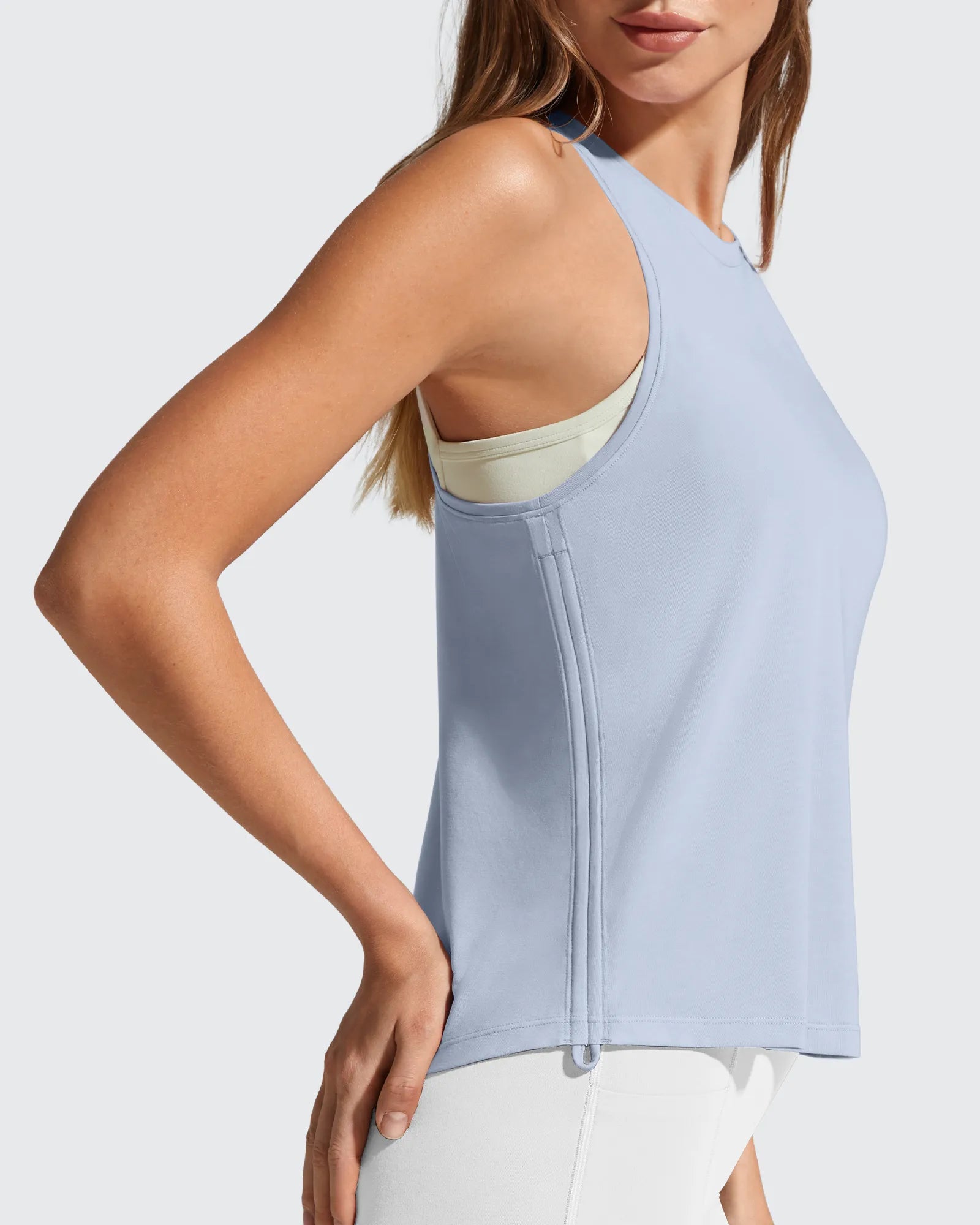 G4Free - Ruch Side High Neck Racerback Muscle Tank Tops -GF26L878I002F-XS