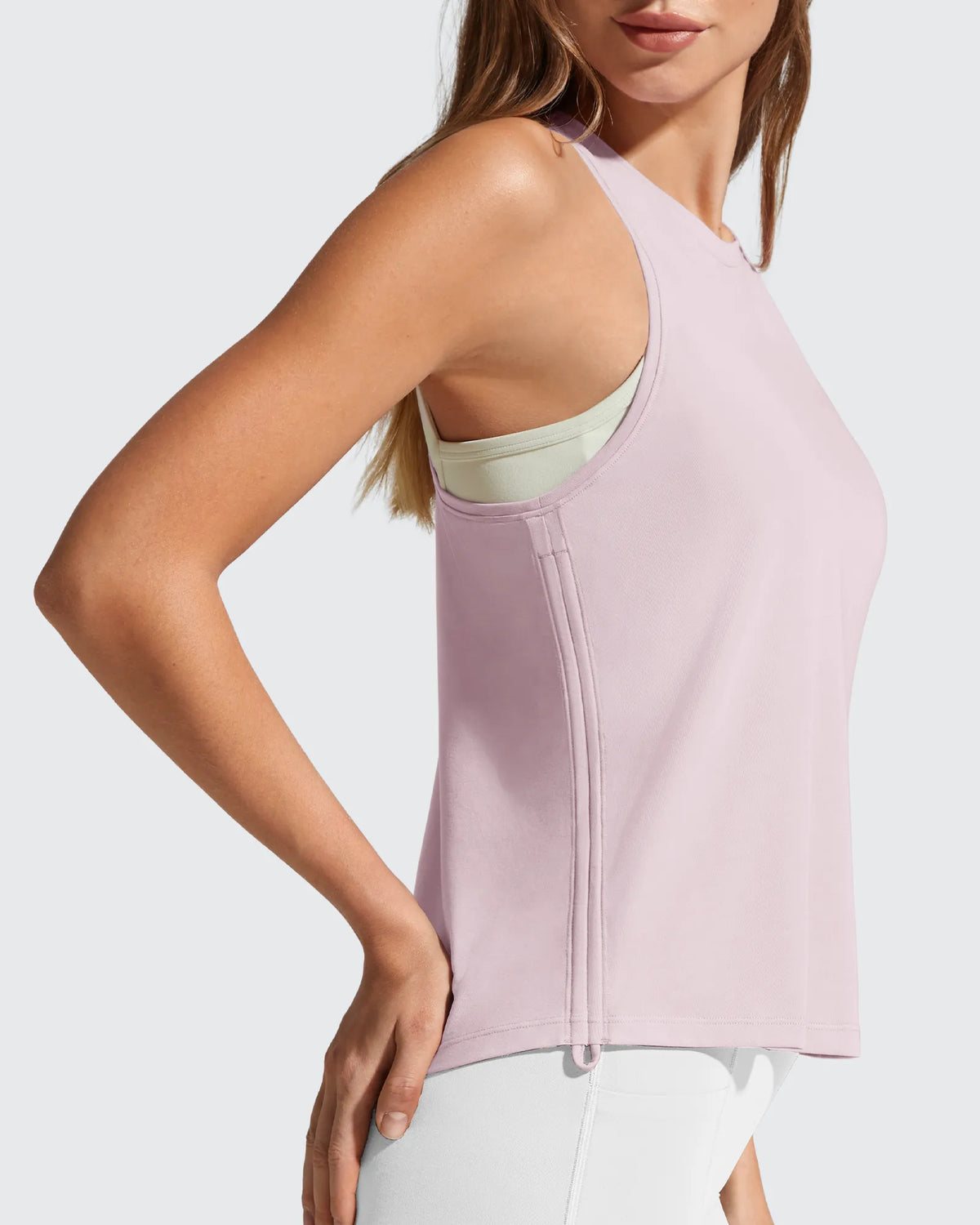 G4Free - Ruch Side High Neck Racerback Muscle Tank Tops -GF26L878I002F-XS
