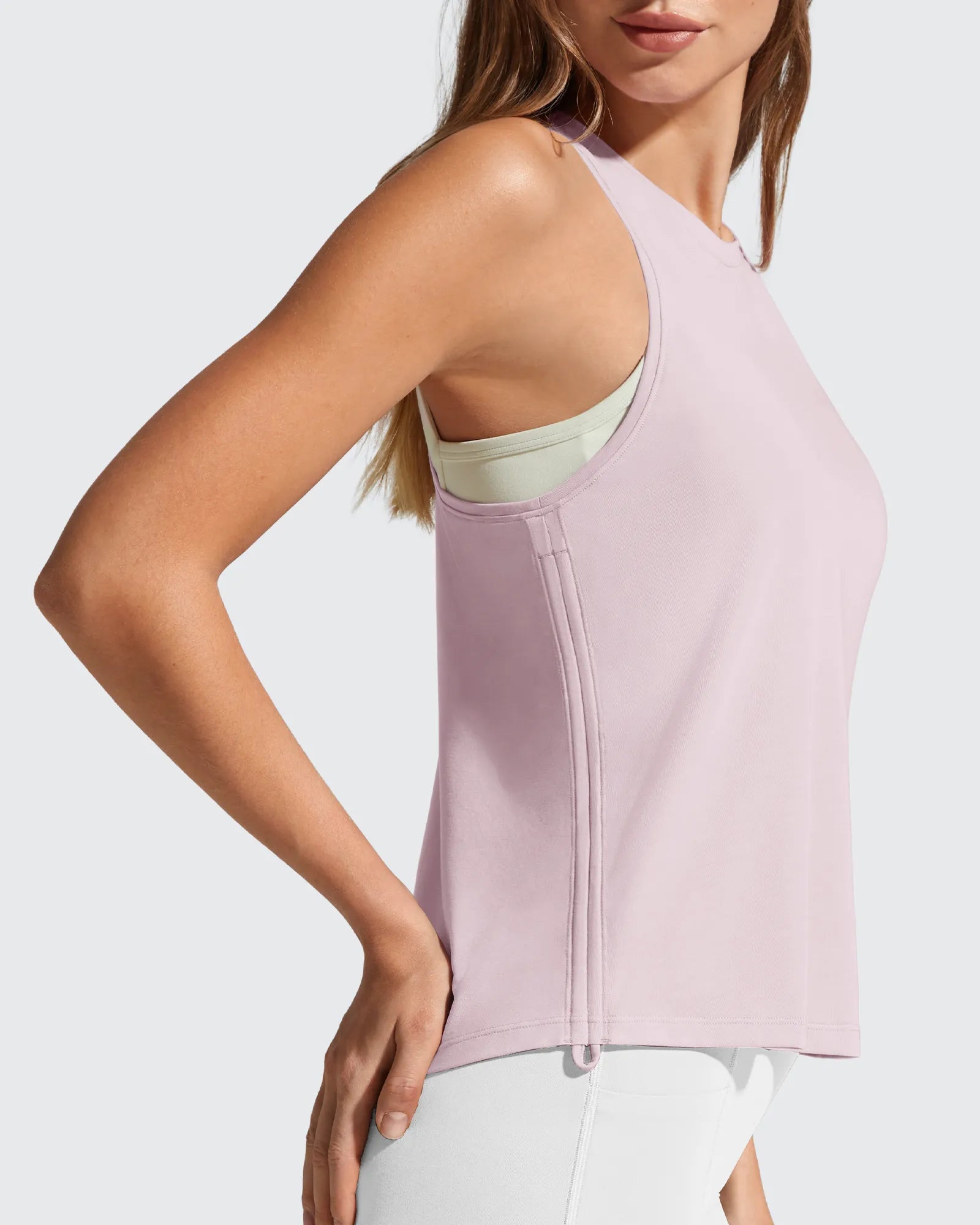 G4Free - Ruch Side High Neck Racerback Muscle Tank Tops -GF26L878I002F-XS