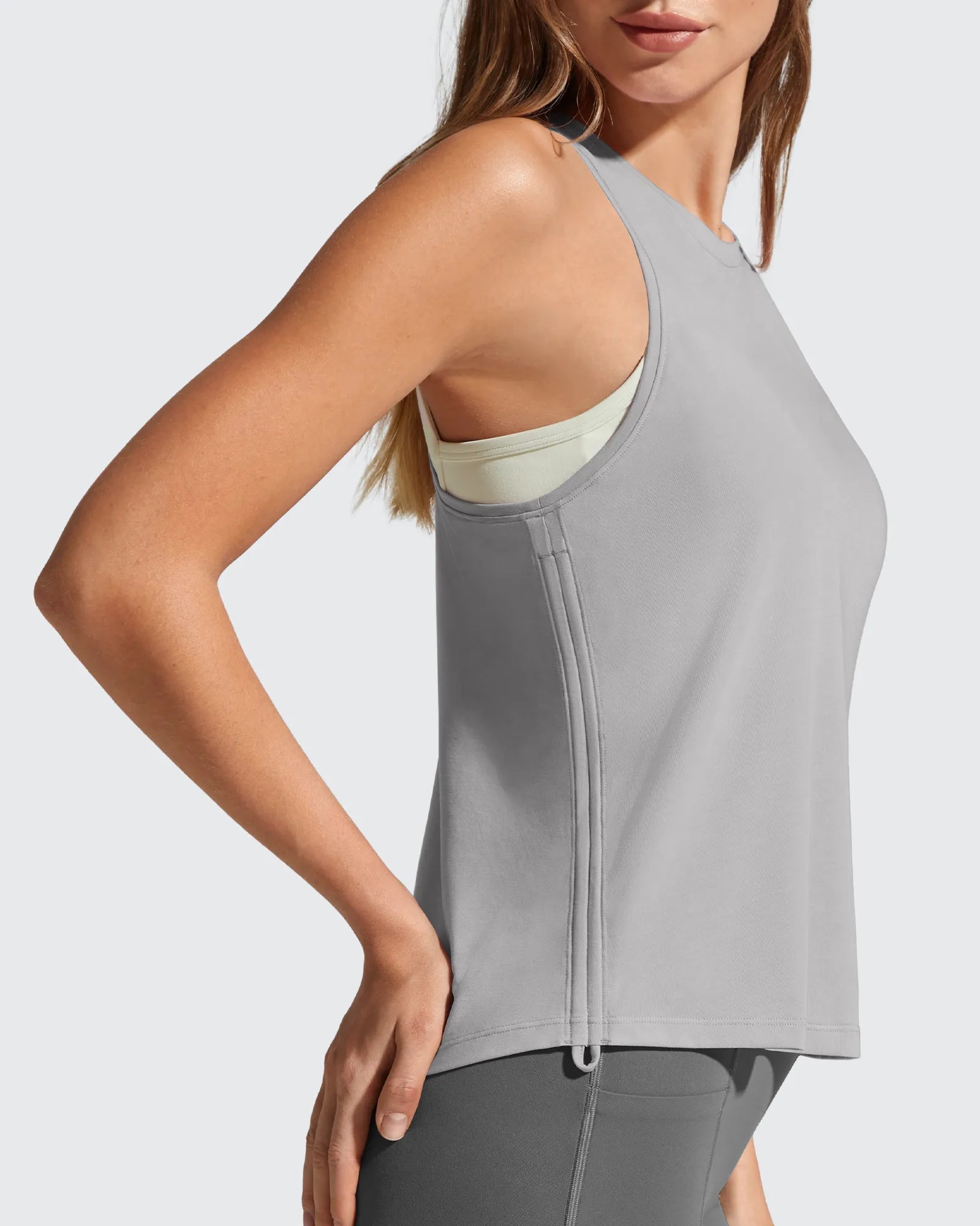 G4Free - Ruch Side High Neck Racerback Muscle Tank Tops -GF26L878I002F-XS