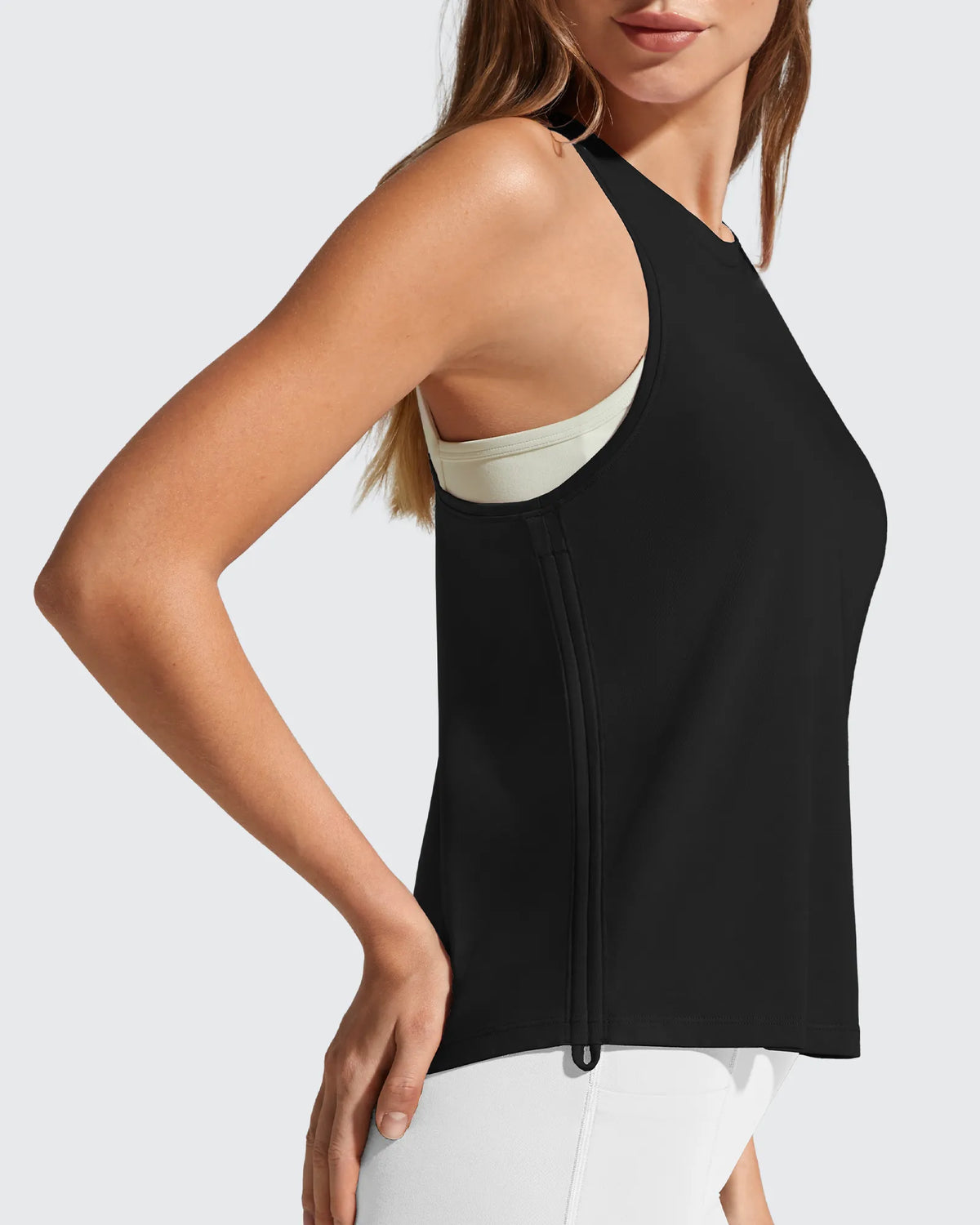 G4Free - Ruch Side High Neck Racerback Muscle Tank Tops -GF26L878I002F-XS