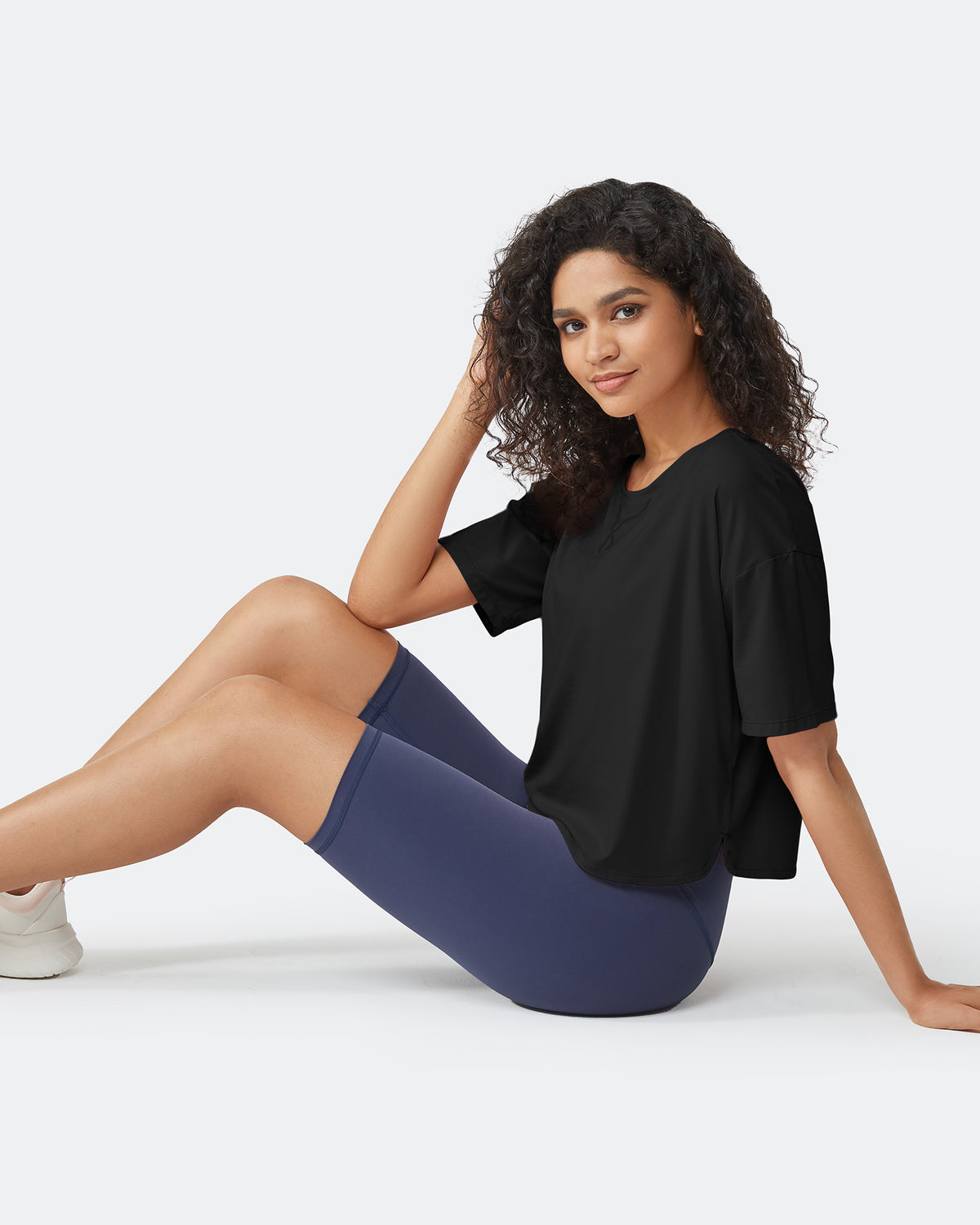 G4Free - Scoop Neck Short Sleeve Workout Crop Tops -GF24B199BA-S