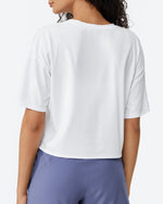 G4Free - Scoop Neck Short Sleeve Workout Crop Tops -GF24B199BA-S