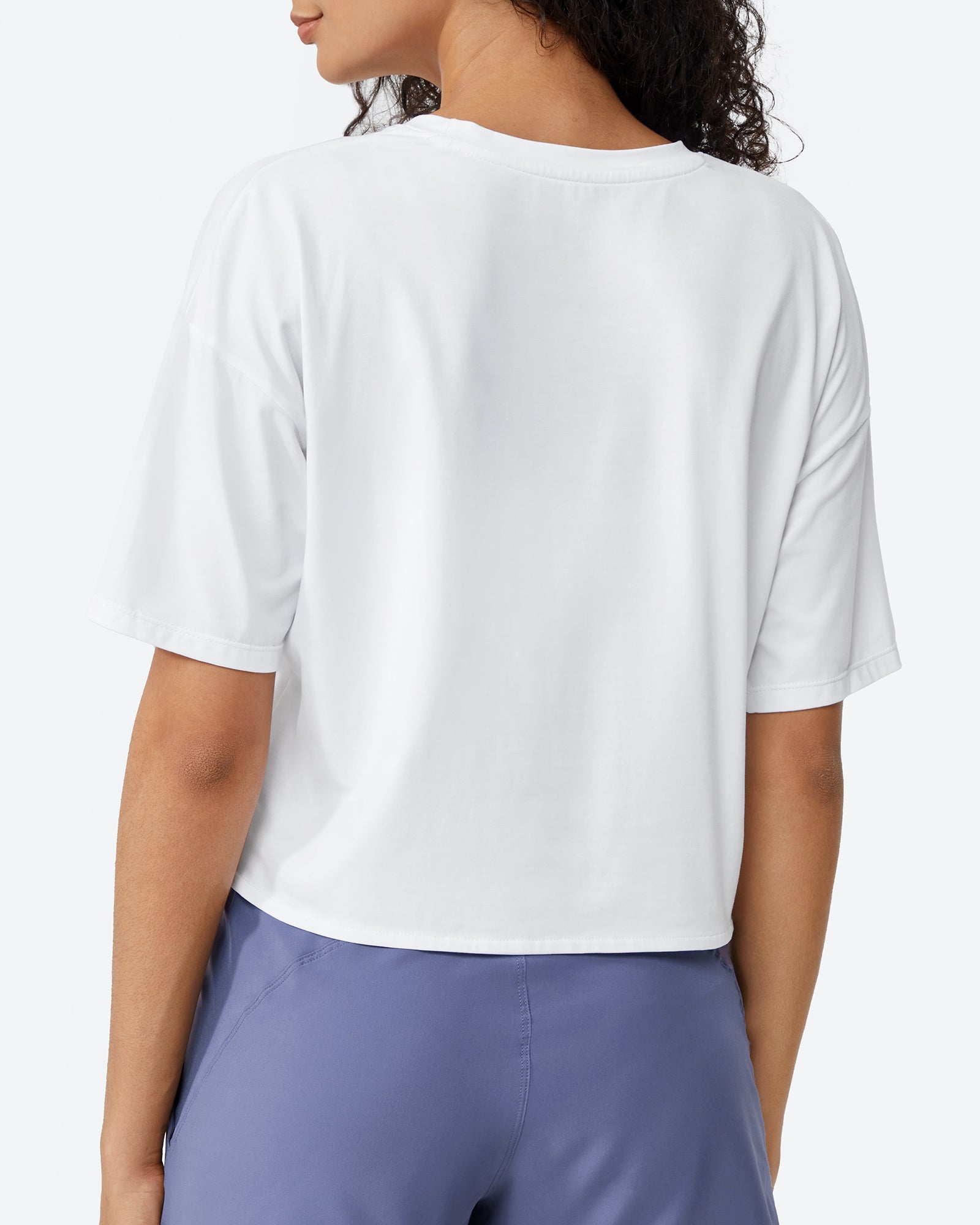 G4Free - Scoop Neck Short Sleeve Workout Crop Tops -GF24B199BA-S