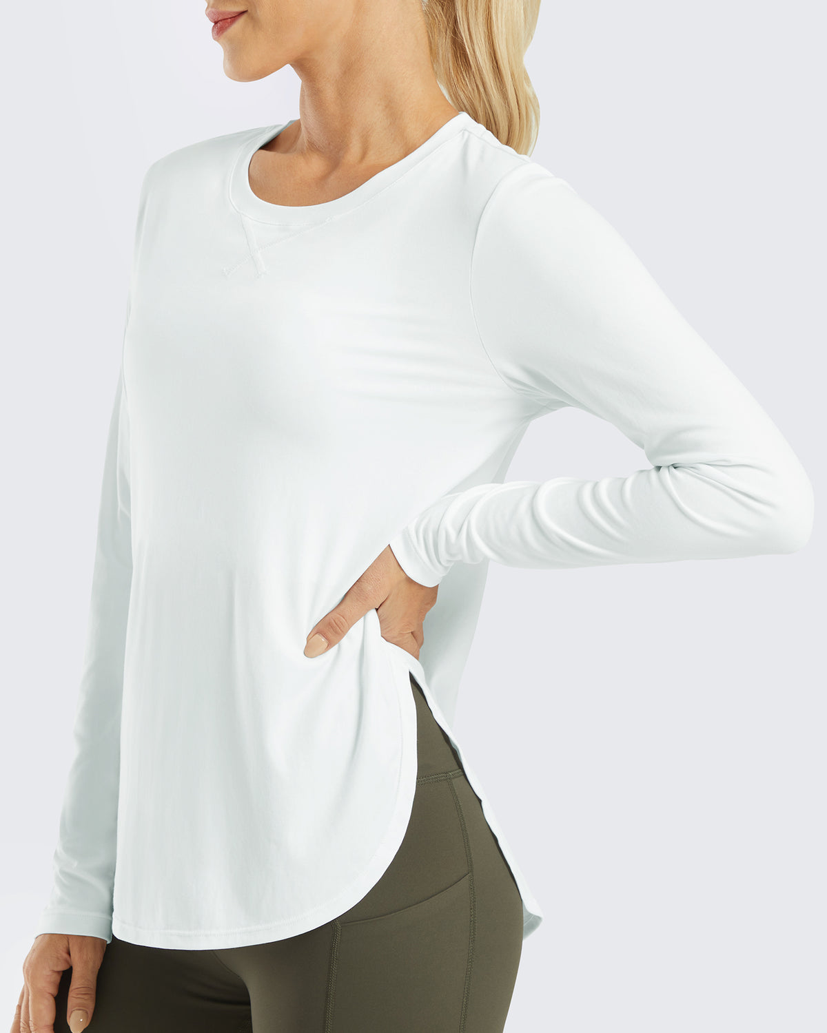 G4Free - Scoop Neck UV Sun Workout Long Sleeve -GF21B003BA-S