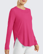 G4Free - Scoop Neck UV Sun Workout Long Sleeve -GF21B003BA-S
