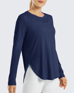 G4Free - Scoop Neck UV Sun Workout Long Sleeve -GF21B003BA-S