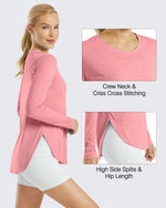 G4Free - Scoop Neck UV Sun Workout Long Sleeve -GF21B003BA-S